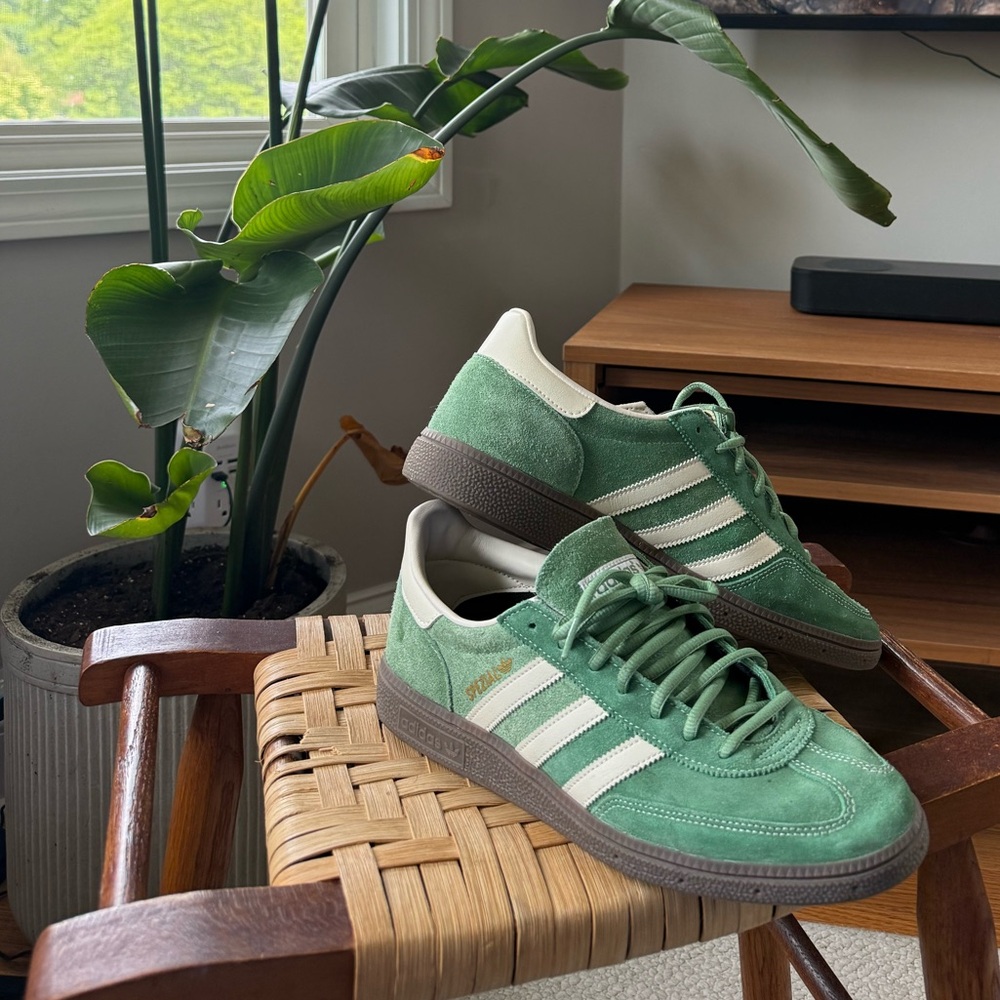 Adidas Spezial Green/Creme White Suede Sneakers
